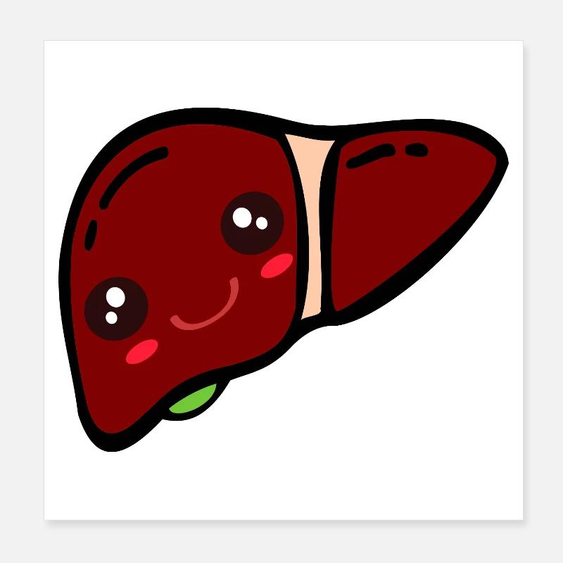Gallbladder Liver Poster 8" x 8" (20x20 cm)