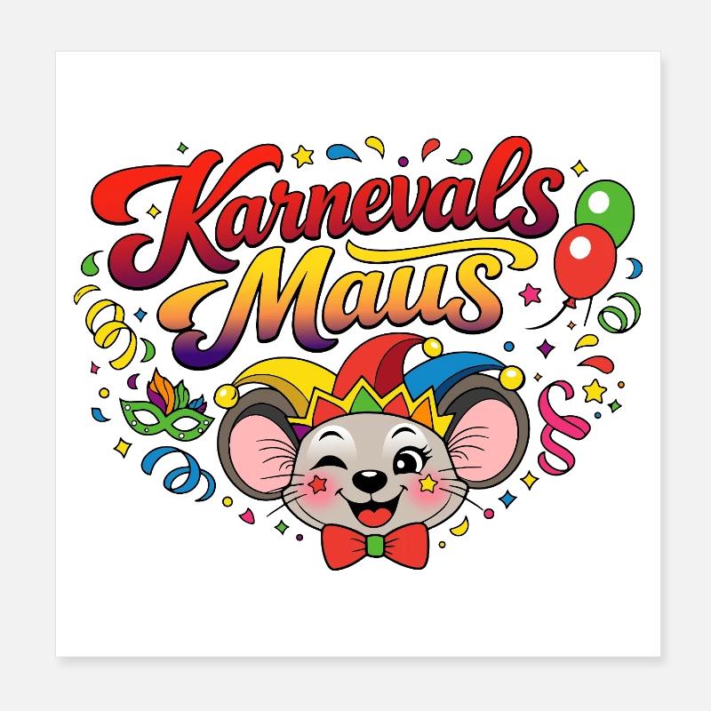 Costume de la souris de carnaval Poster 20 x 20 cm