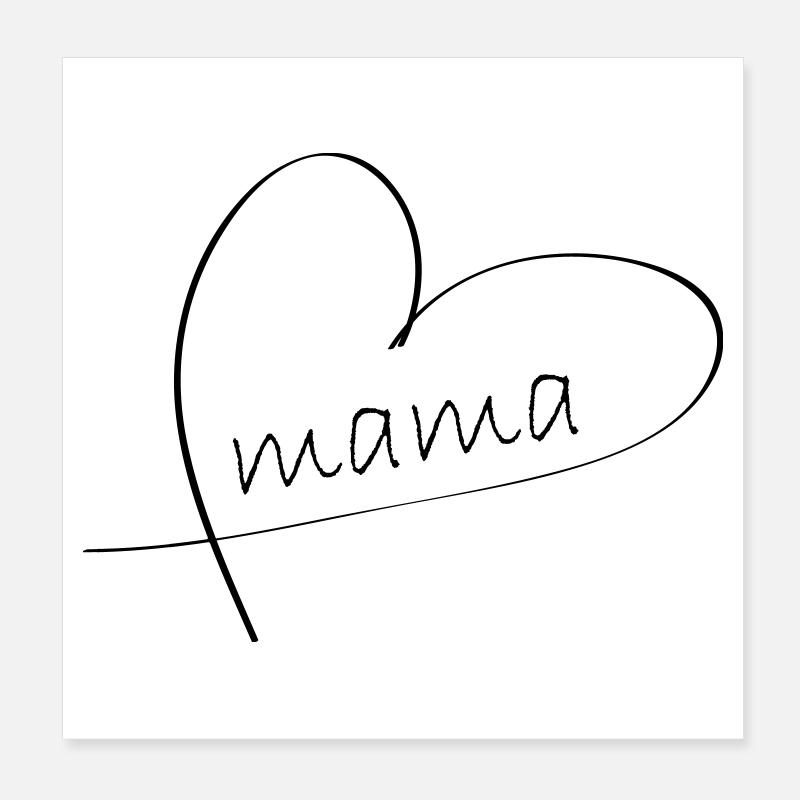 Mama Poster 20x20 cm