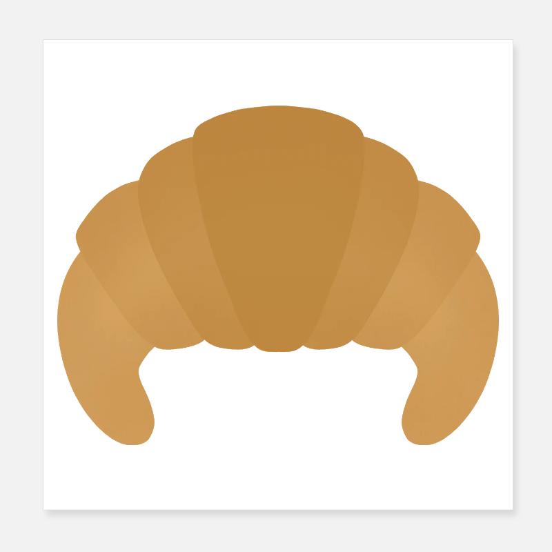 Croissant Pastry Poster 8" x 8" (20x20 cm)