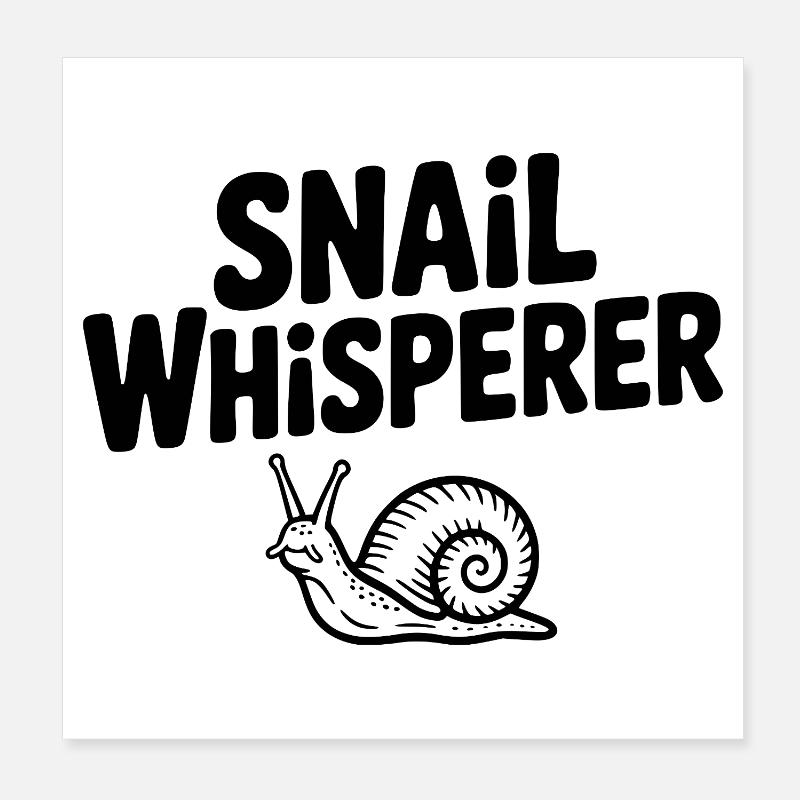 Le Chuchoteur d’Escargots Poster 20 x 20 cm