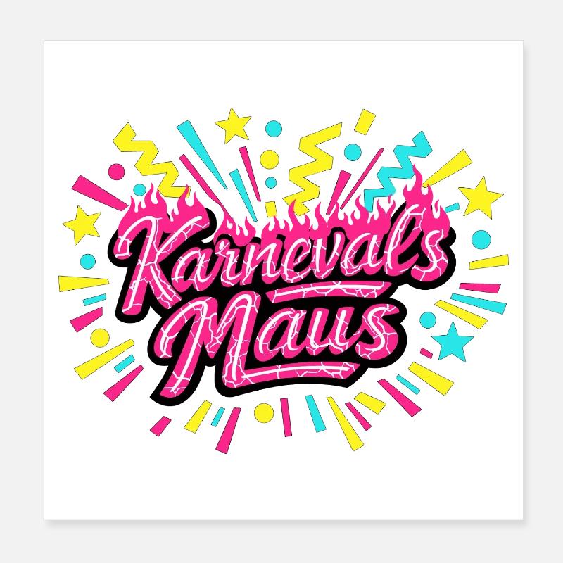 Souris de Carnaval - Cadeau de Carnaval Poster 20 x 20 cm