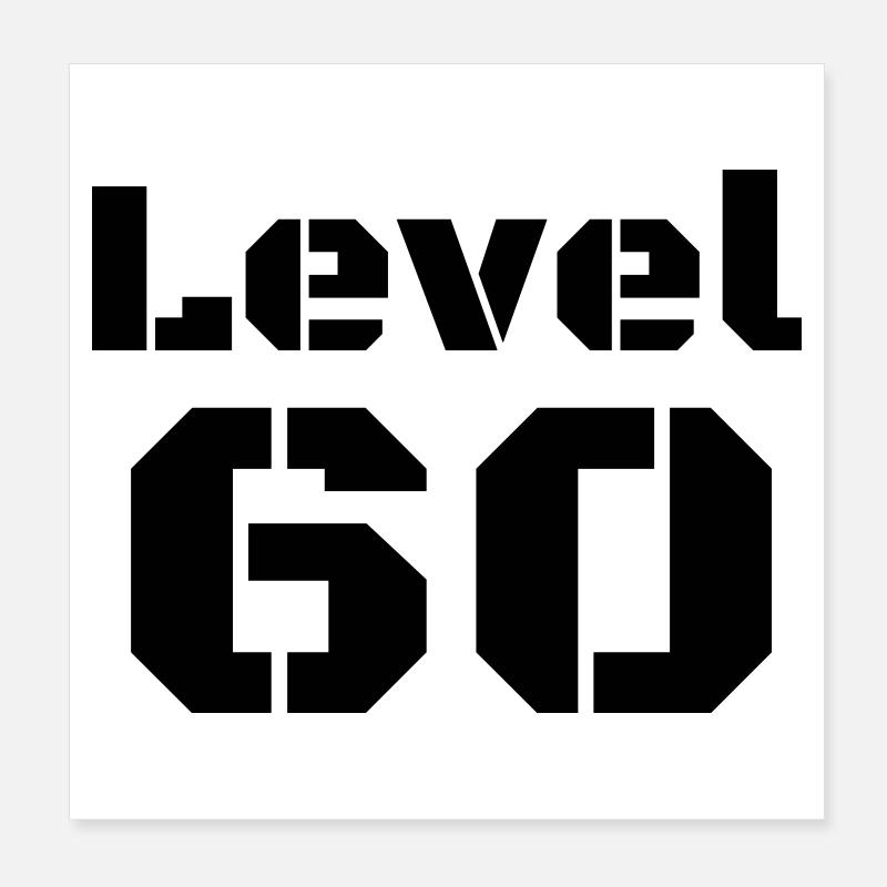 Niveau 60 Poster 20 x 20 cm