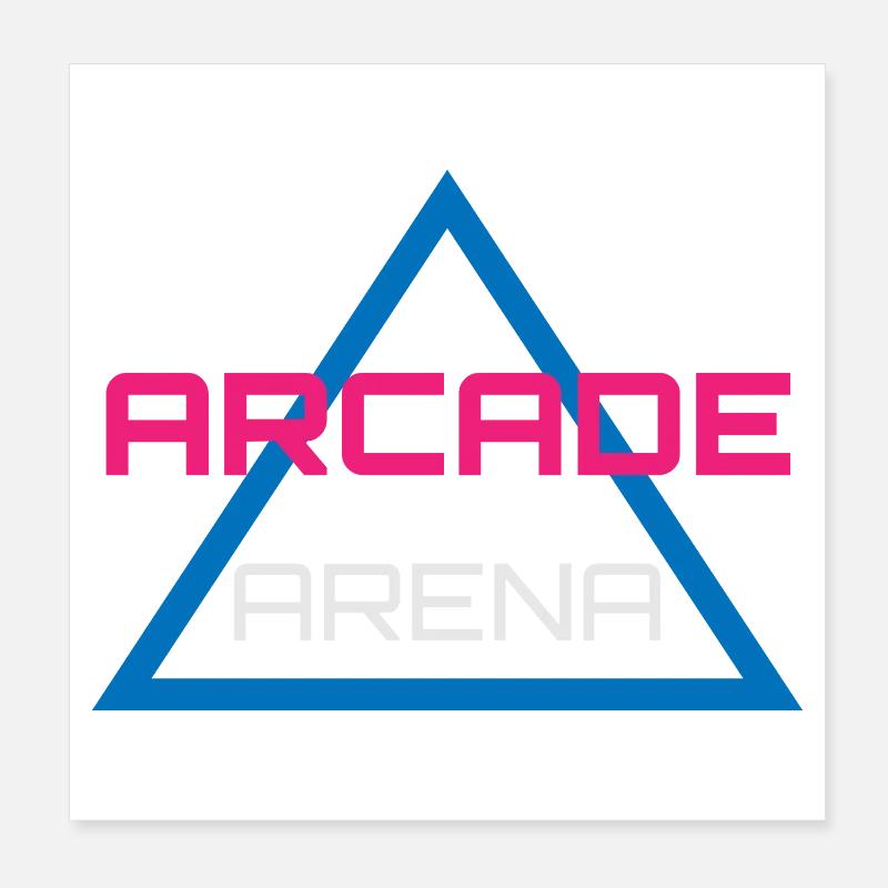 Retro-Gaming-Neon-Design Poster 20x20 cm