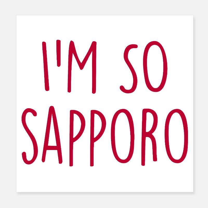Sapporo, Japon Poster 20 x 20 cm