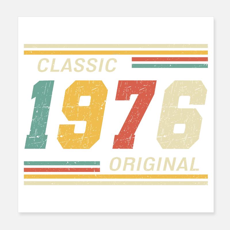 1976 - Original classique Poster 20 x 20 cm