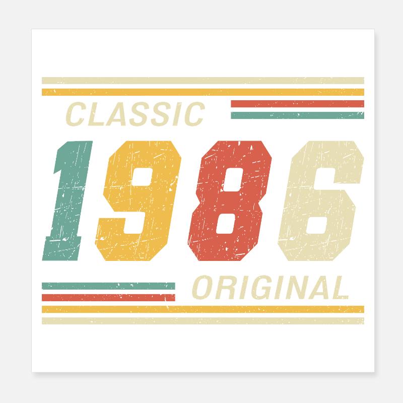 1986 - Classic original Poster 20x20 cm