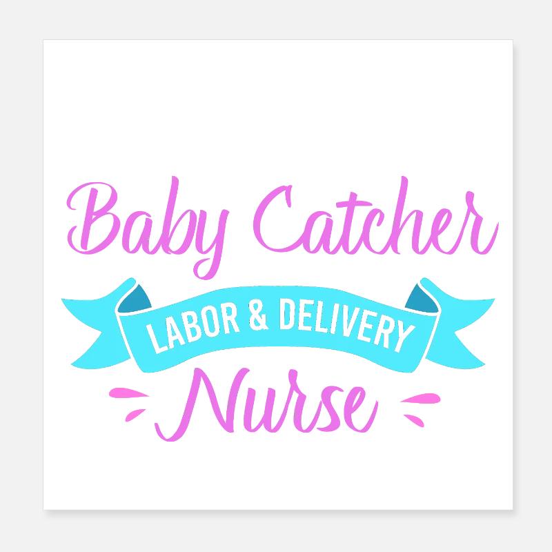 Entbindung Hebamme Poster 20x20 cm