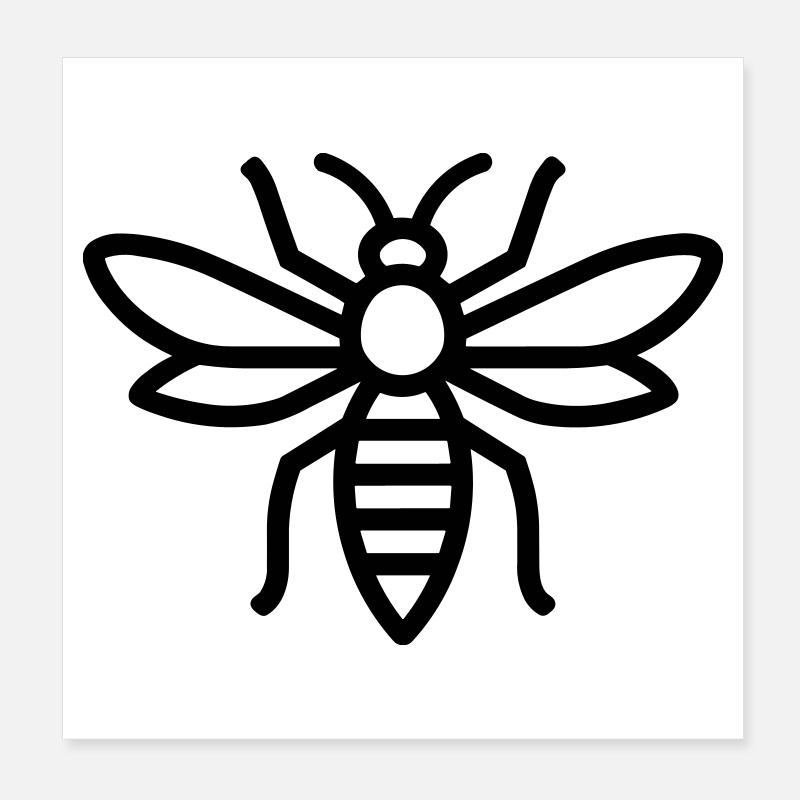 Wespe Poster 20x20 cm