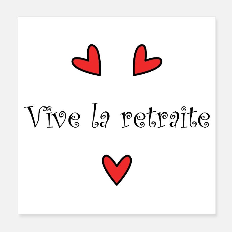 RETRAITE. RETRAITE. RETRAITEE. RETRAITE Poster 20 x 20 cm