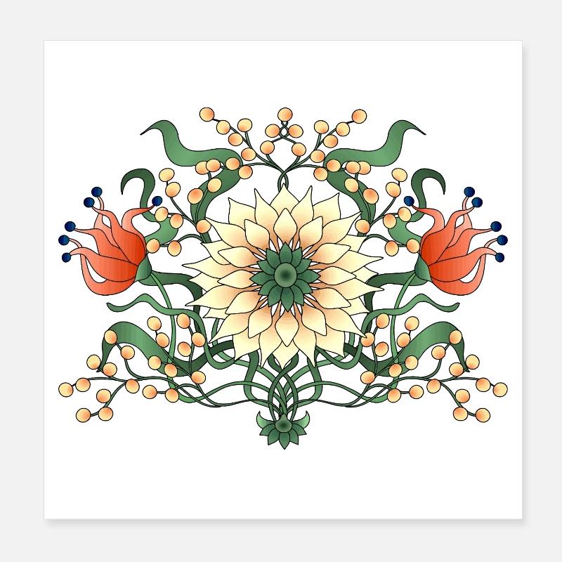 Fleur Poster 20 x 20 cm