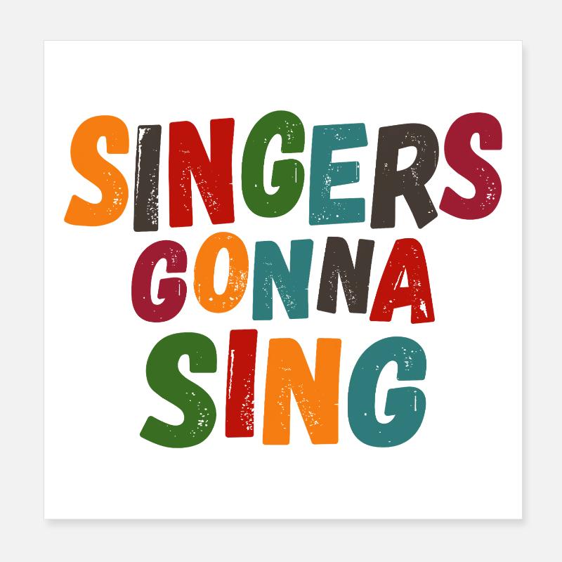 Singers going to sing Poster 8" x 8" (20x20 cm)