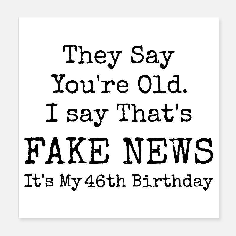 46. Geburtstag | Geburtstag mit 46 Jahren Poster 20x20 cm