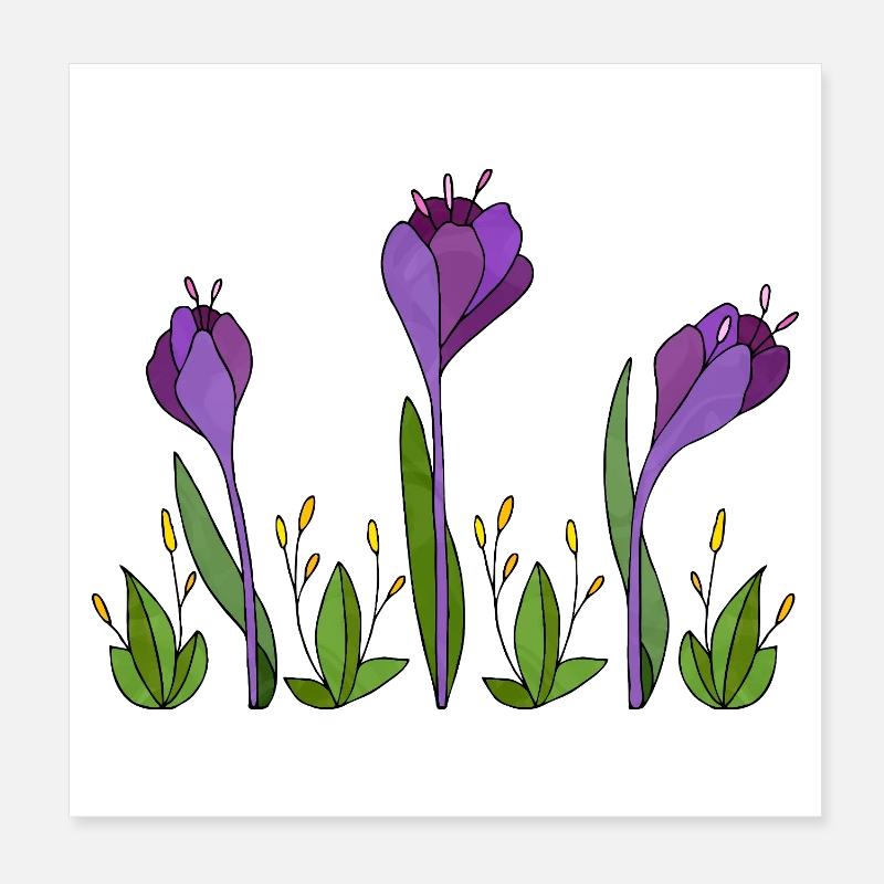 Fleur Poster 20 x 20 cm