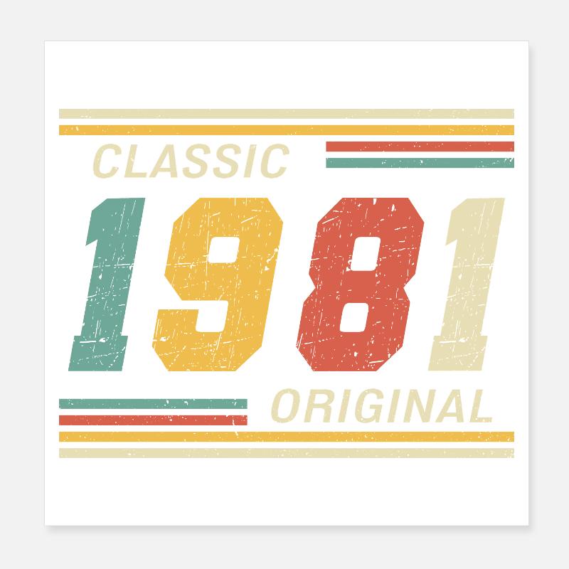 Classique 1981 original 1981 Poster 20 x 20 cm