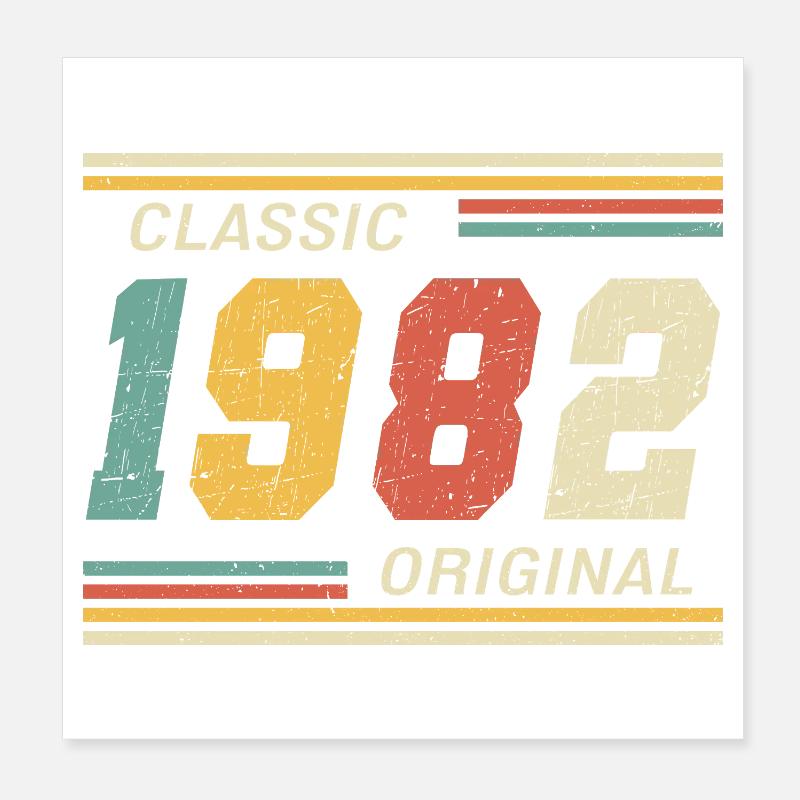 Classic 1982 original 1982 Poster 20x20 cm