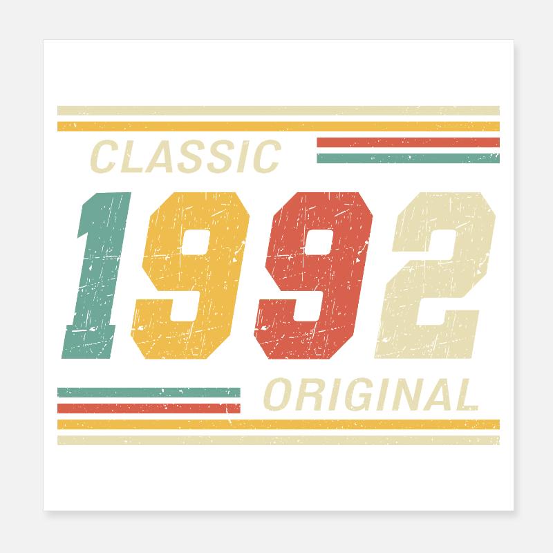 Classic 1992 original 1992 Poster 20x20 cm