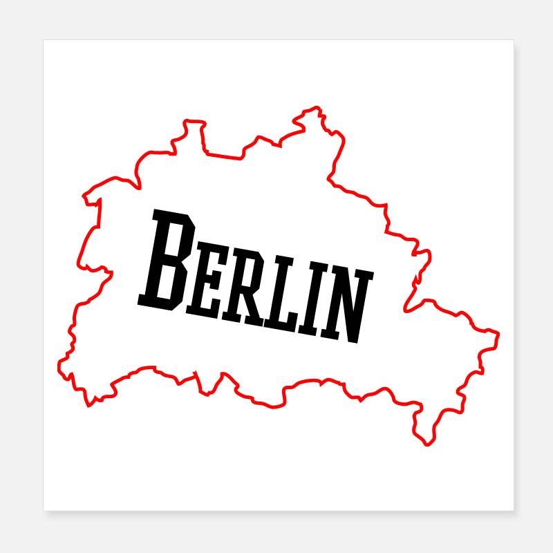 berlin_umriss_02 Poster 20x20 cm