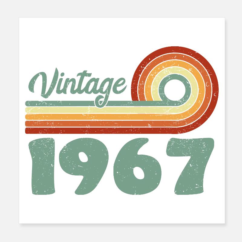 Klassischer Geburtstag 1967 Retro 1967 Poster 20x20 cm