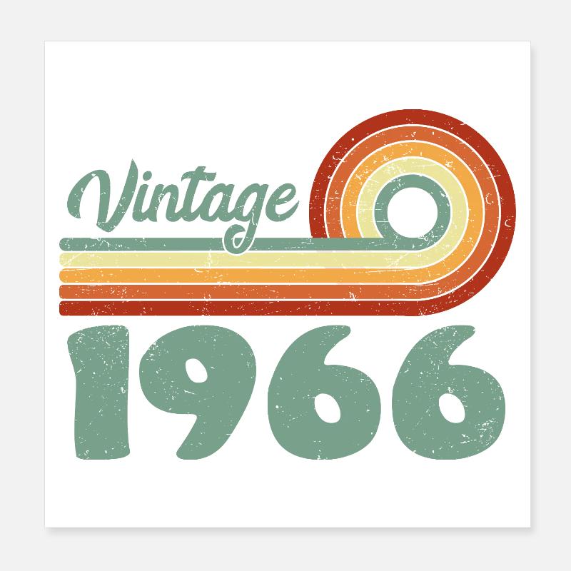 Classique 1966 Anniversaire Mémorable 1966 Rétro  Poster 20 x 20 cm