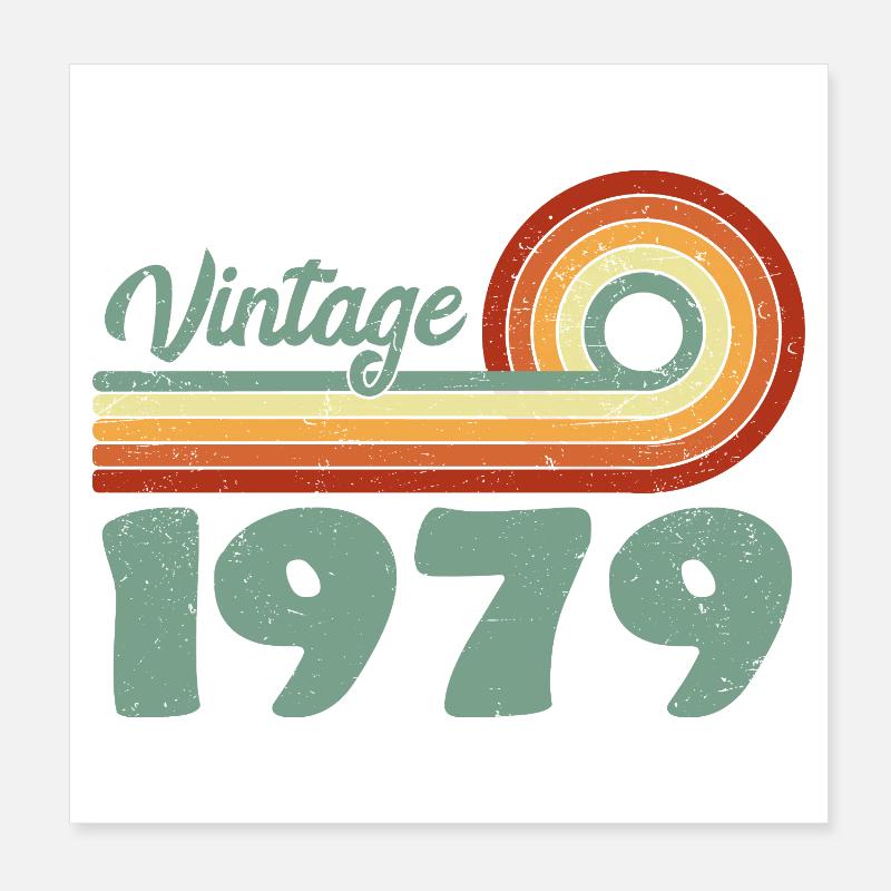 Classique 1979 Anniversaire Mémorable 1979 Rétro  Poster 20 x 20 cm