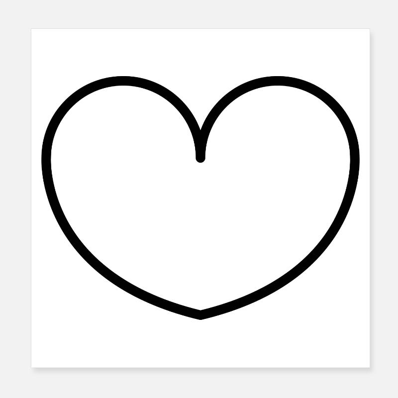 Herz Poster 20x20 cm