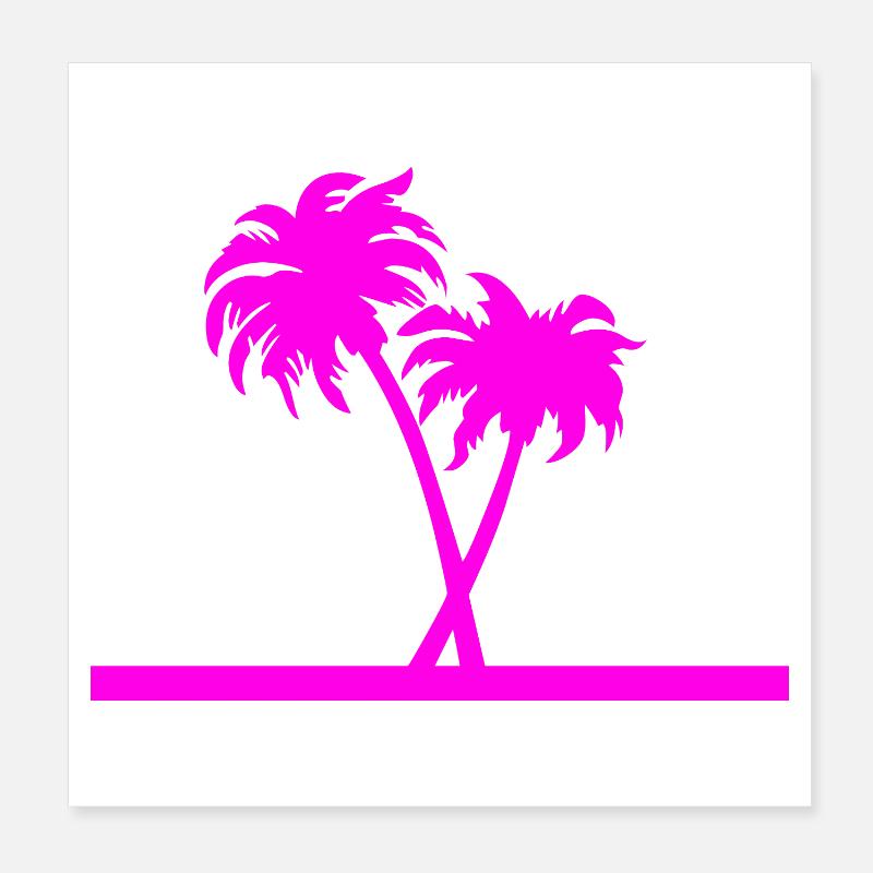 Palmen Poster 20x20 cm