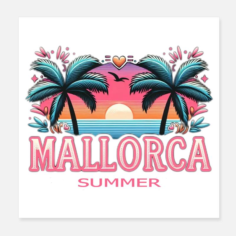 Majorca Poster 8" x 8" (20x20 cm)