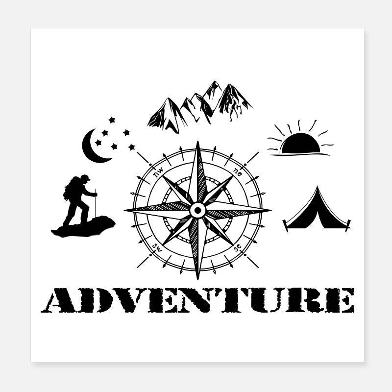 Adventure Poster 8" x 8" (20x20 cm)