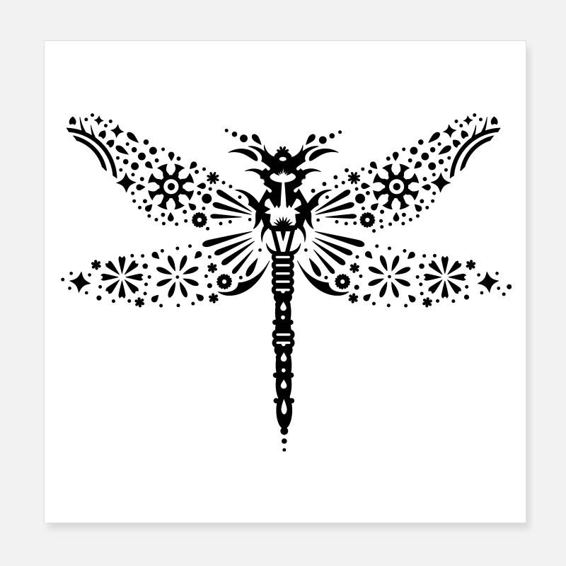 a dragonfly Poster 8" x 8" (20x20 cm)
