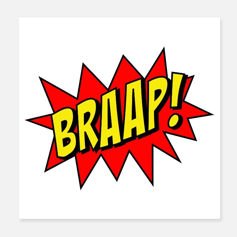 BRAAP! Poster 20x20 cm