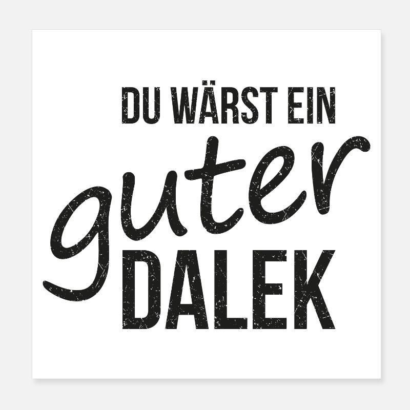 Dalek - Poster 20x20 cm - Weiß