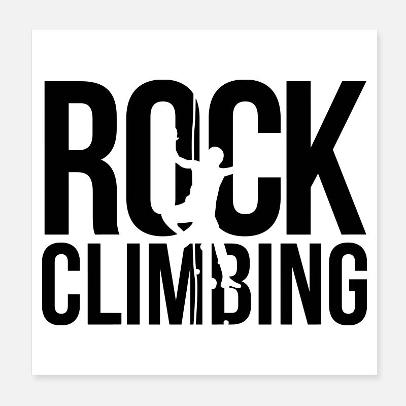 rock climbing Klettern Poster 20x20 cm
