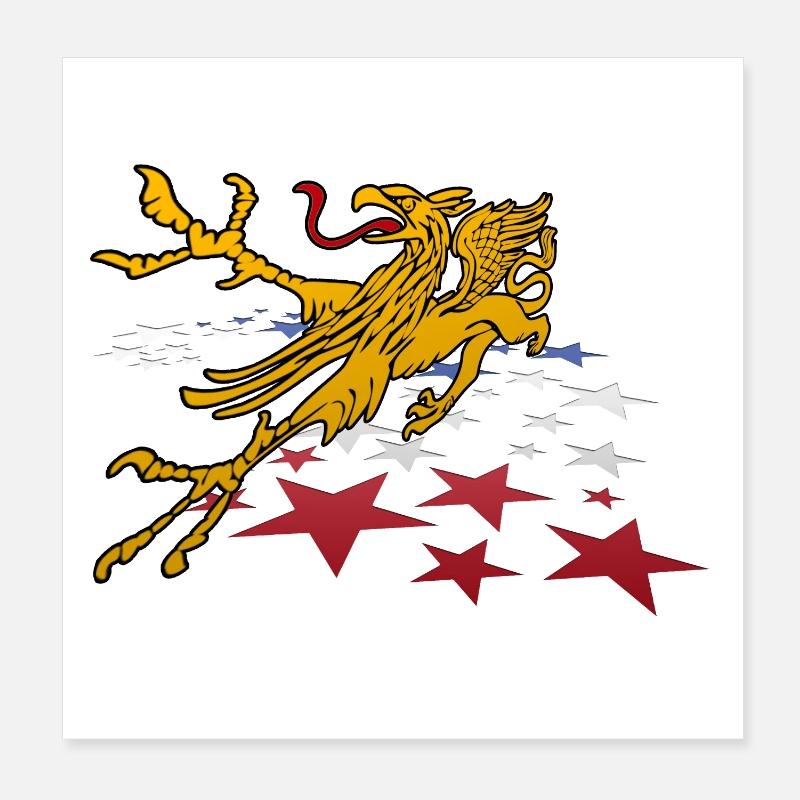 Rostocker Greif 3D Poster 20x20 cm