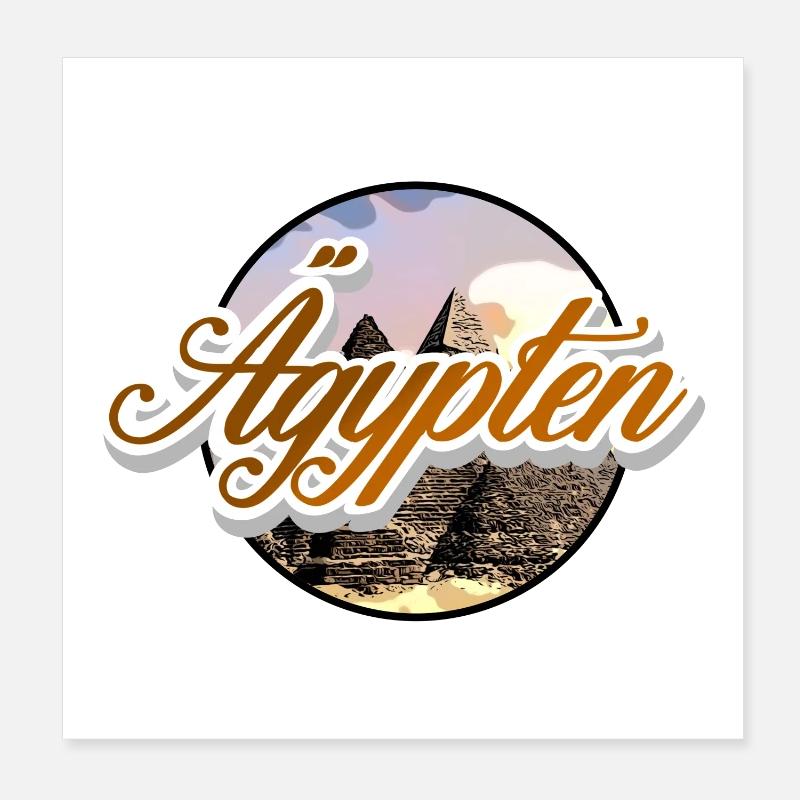 Ägypten - Poster 20x20 cm - Weiß