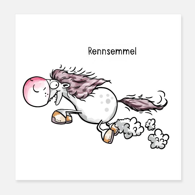 Die Rennsemmel Poster 20x20 cm
