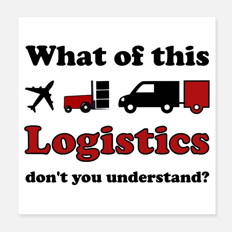 Logistique et transport Poster 20 x 20 cm