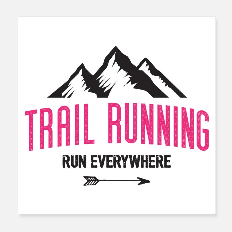 Trail Running – Courez partout Poster 20 x 20 cm
