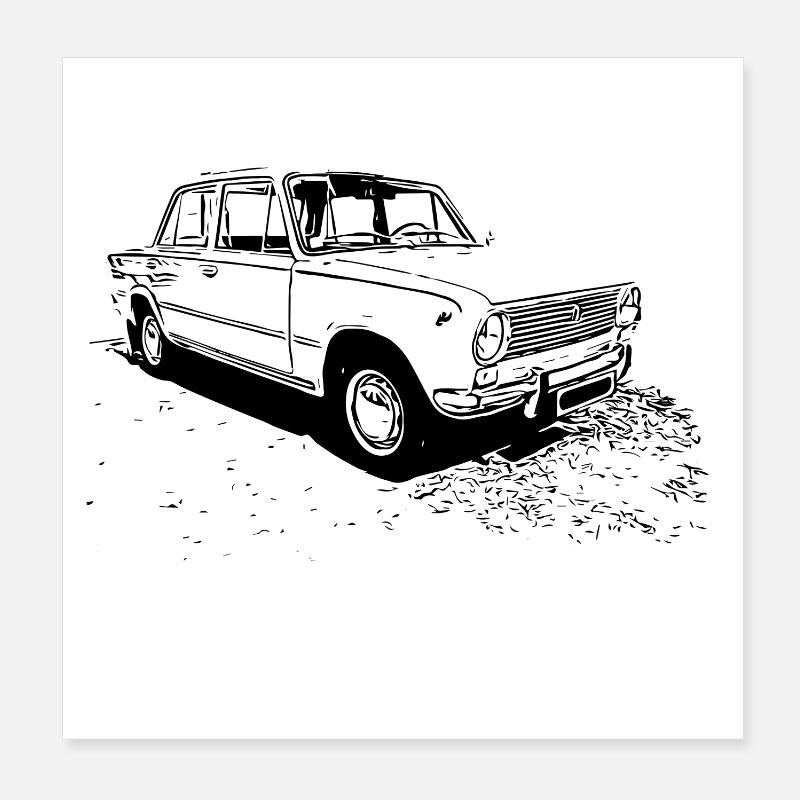 WAS 2101, VAZ-2101 Poster 8" x 8" (20x20 cm)
