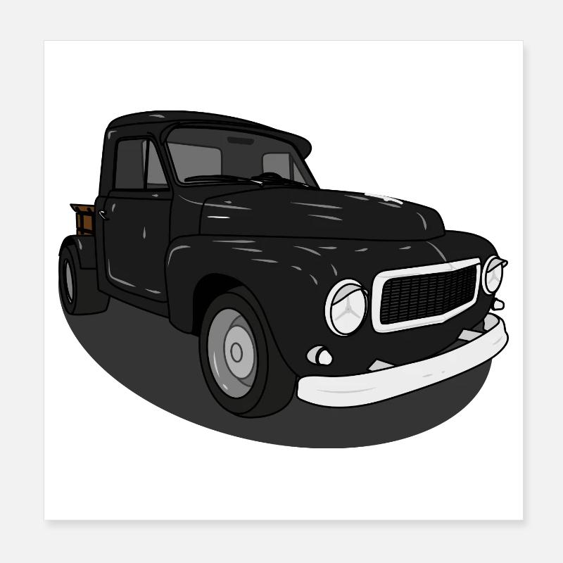 Duet Black Poster 8" x 8" (20x20 cm)