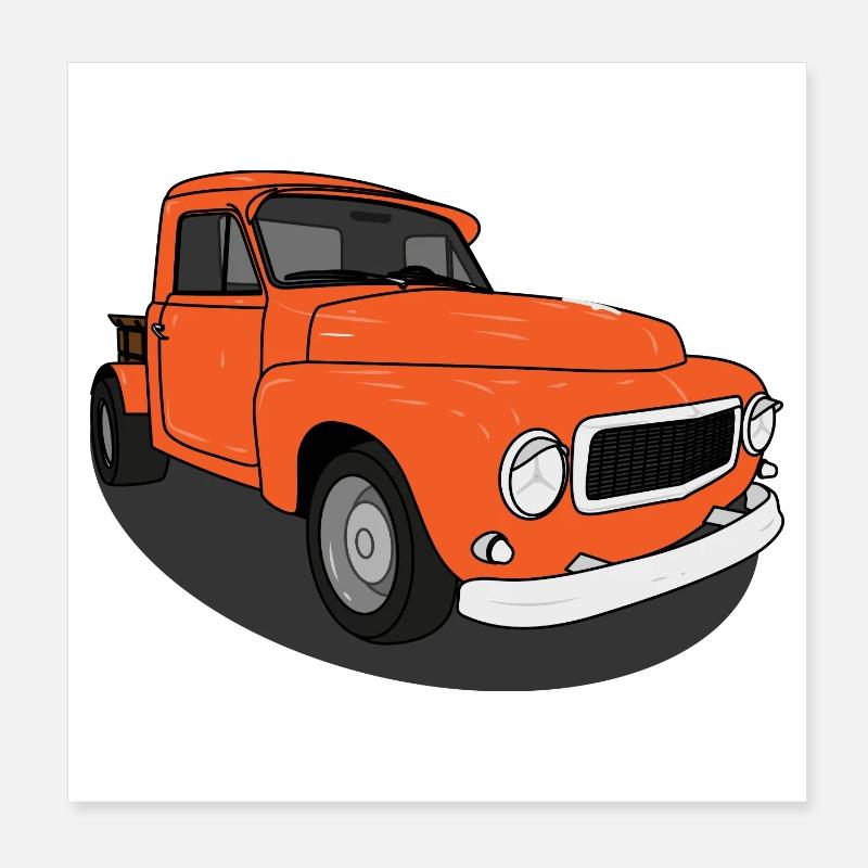 Duo Orange Poster 20 x 20 cm