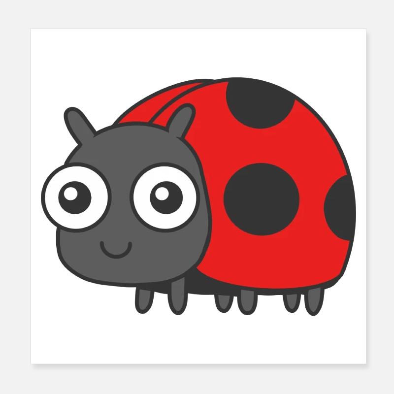 Lucky beetle Poster 8" x 8" (20x20 cm)