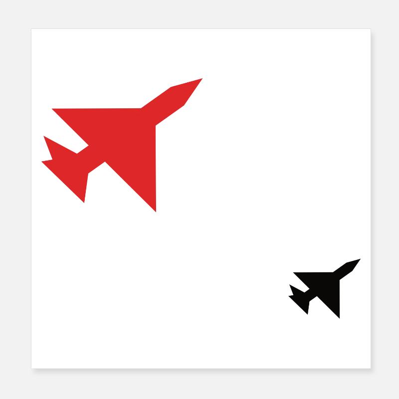 Jet Schatten Poster 20x20 cm
