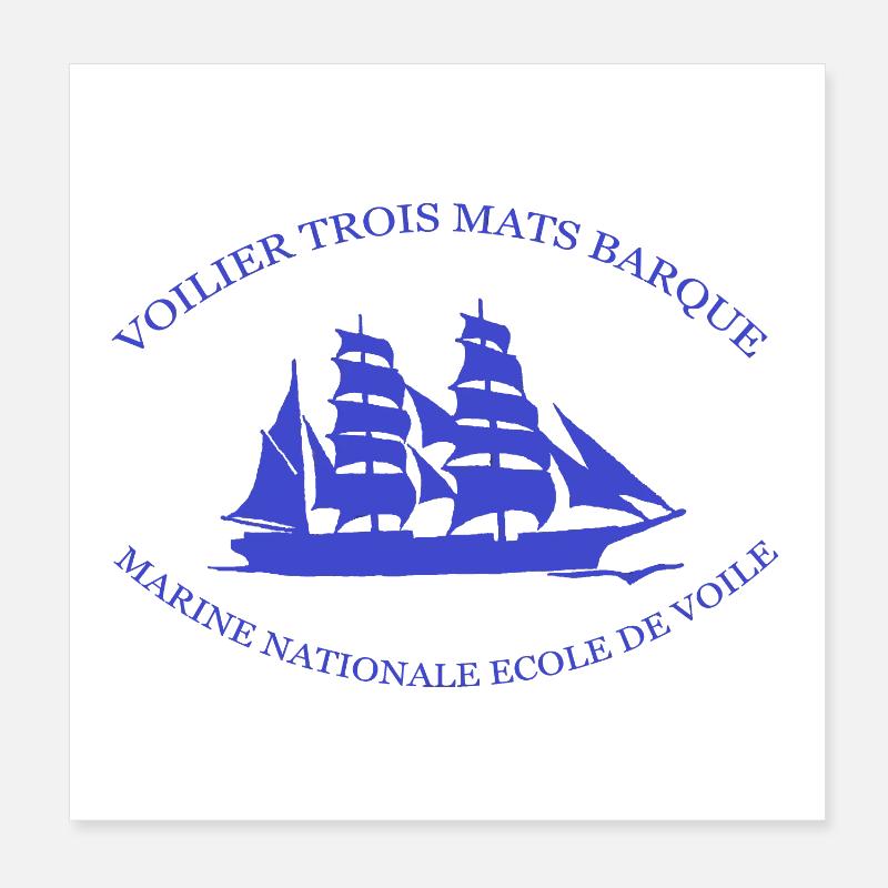 MARINE NATIONALE ECOLE DE VOILE CREA L. RUNEMBERG Poster 20 x 20 cm