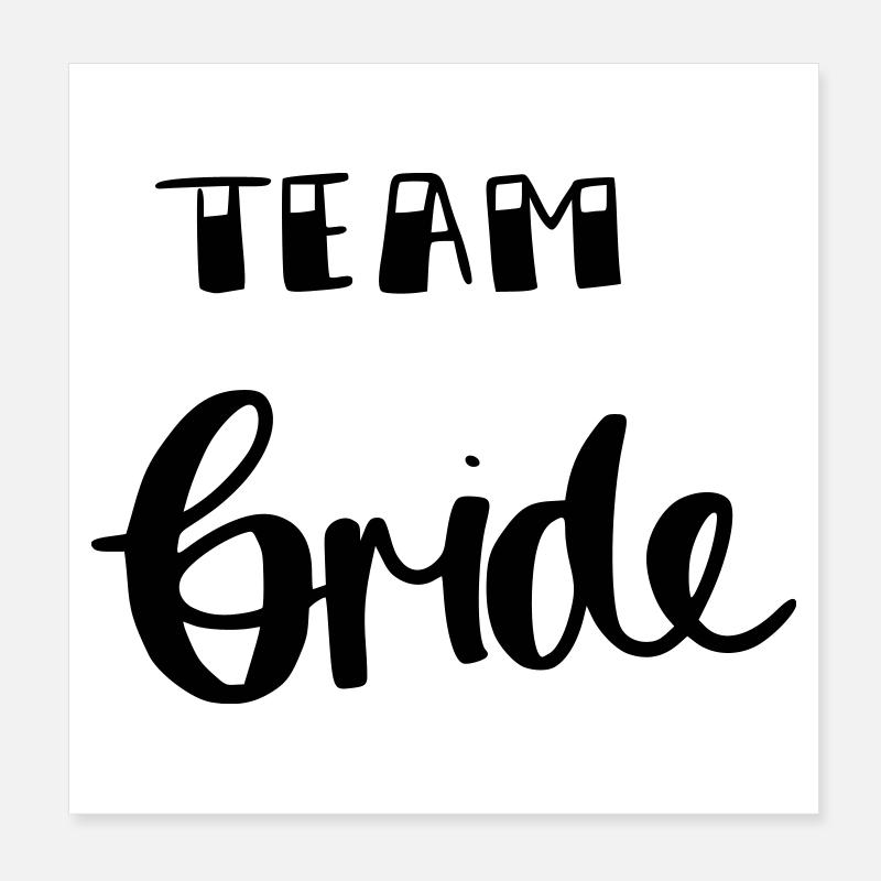 Team bride Poster 20x20 cm