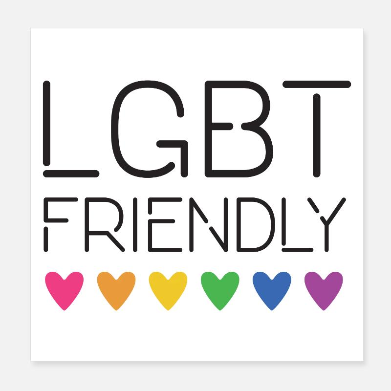 LGBT amical Poster 20 x 20 cm