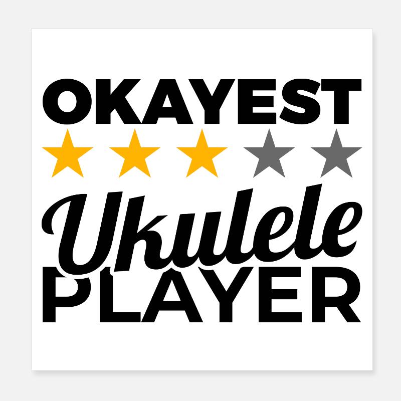 Funny ukulelist Poster 8" x 8" (20x20 cm)