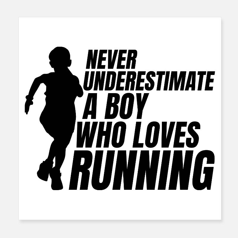 Laufender Junge Poster 20x20 cm