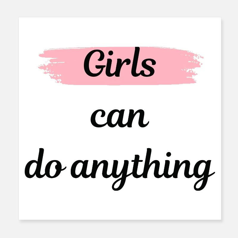 Girls can do anything Poster 20 x 20 cm