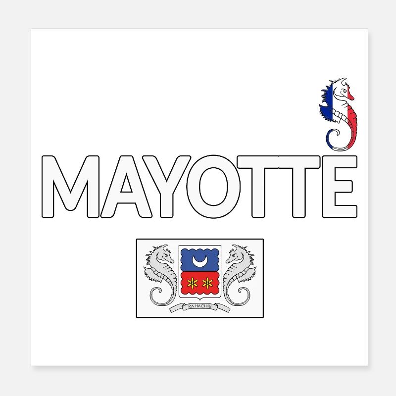T SHIRT MAYOTTE Poster 20 x 20 cm